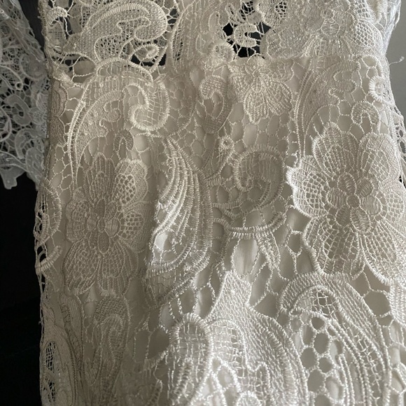 White lace mini dress | Bridal and Engagement Party | Bachelorette 😍 Nasty Gal - Picture 6 of 7